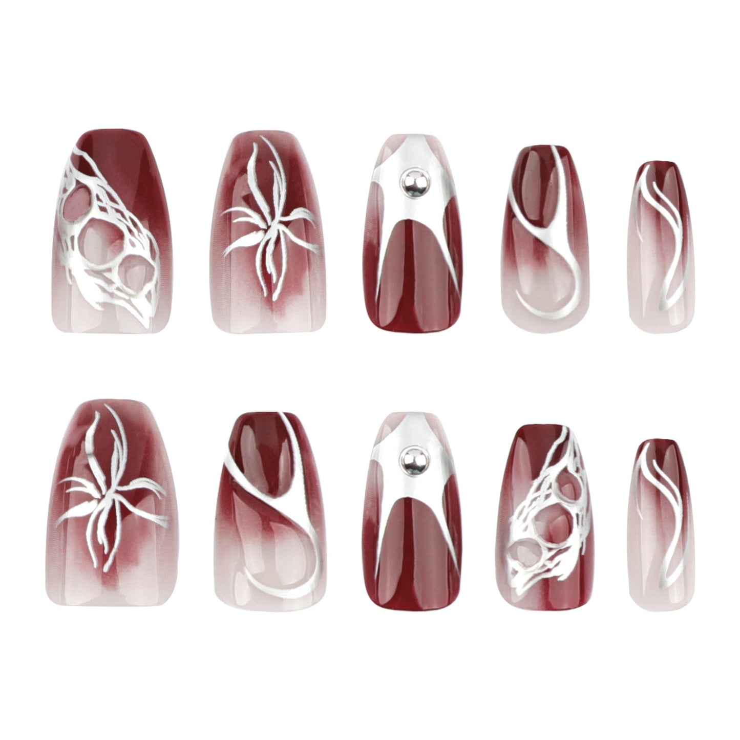 12 Sizes-24 Pcs Press On Nails JP3540