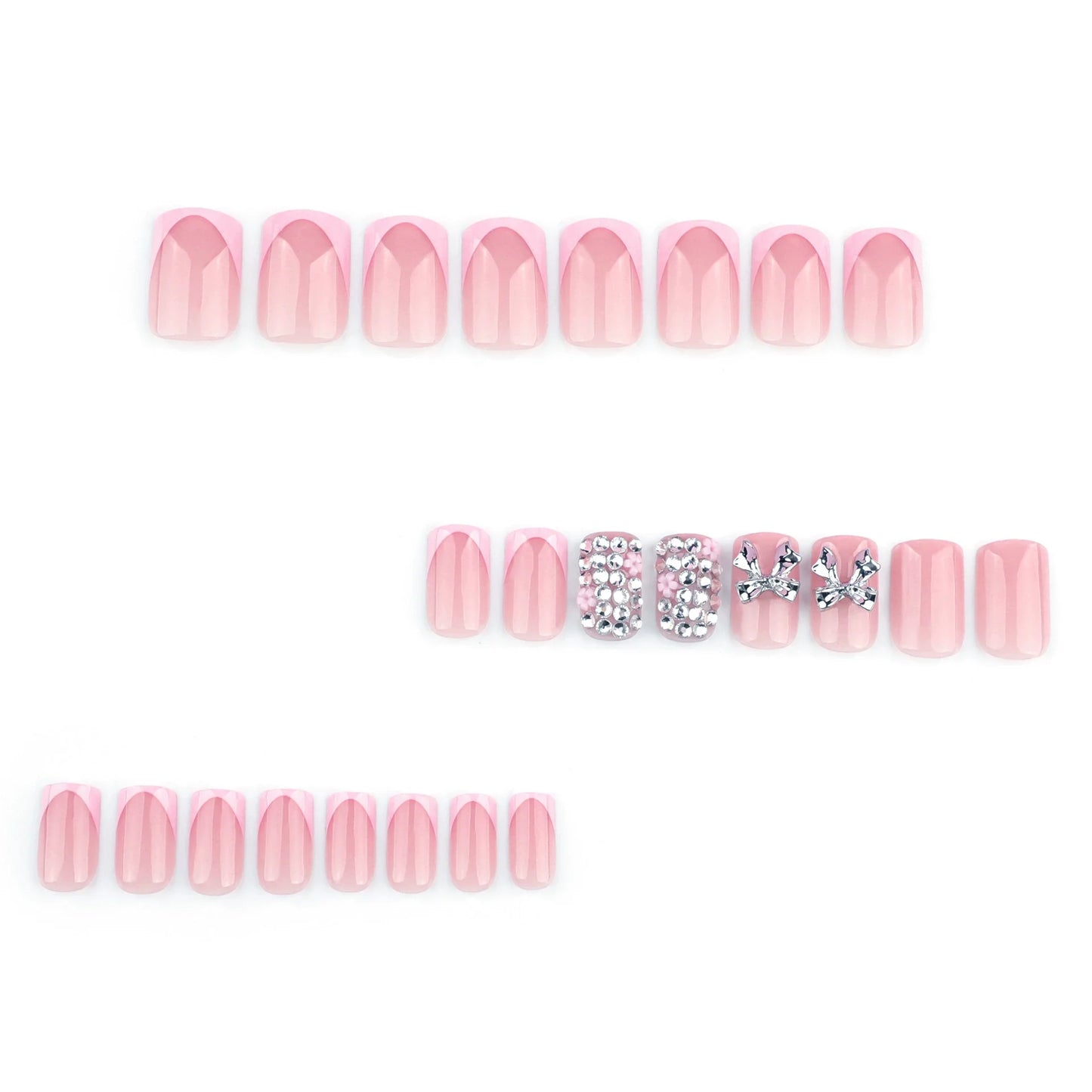 12 Sizes-24 Pcs Press On Nails JP3658