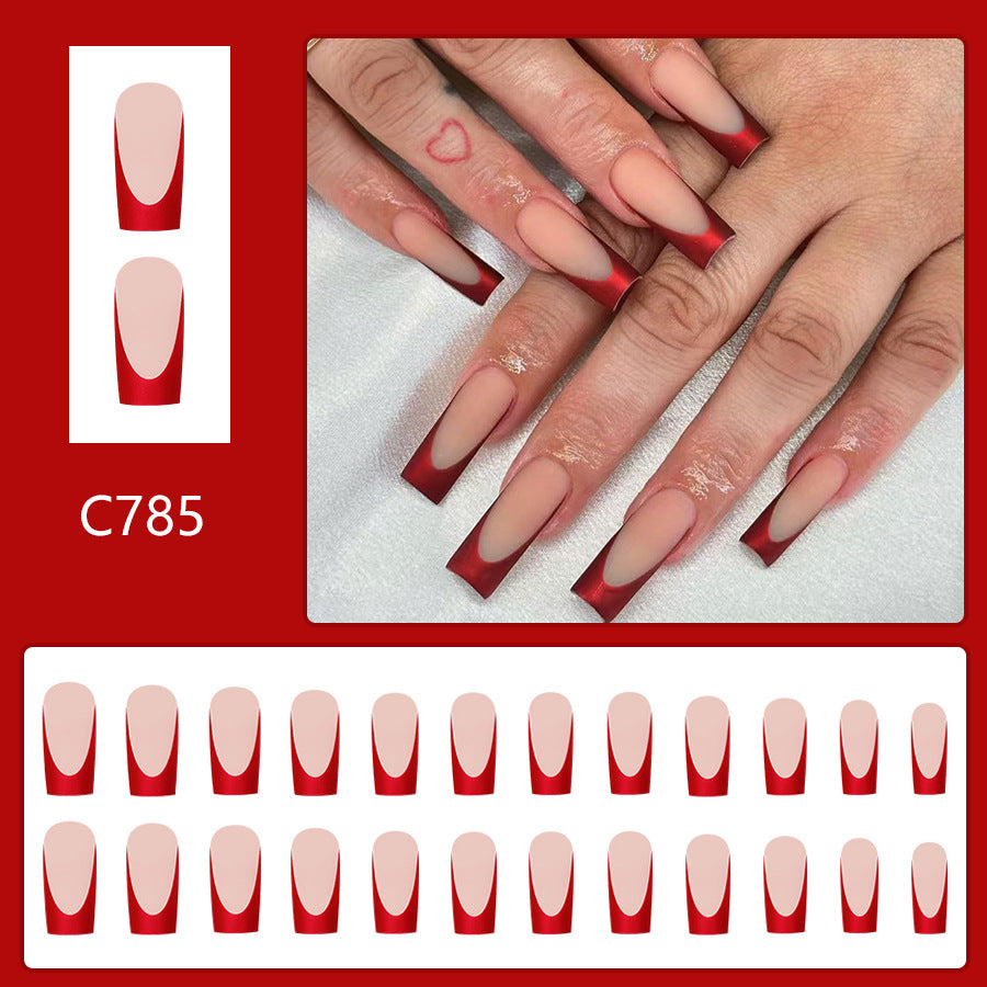 12 Sizes-24 Pcs Press On Nails C785