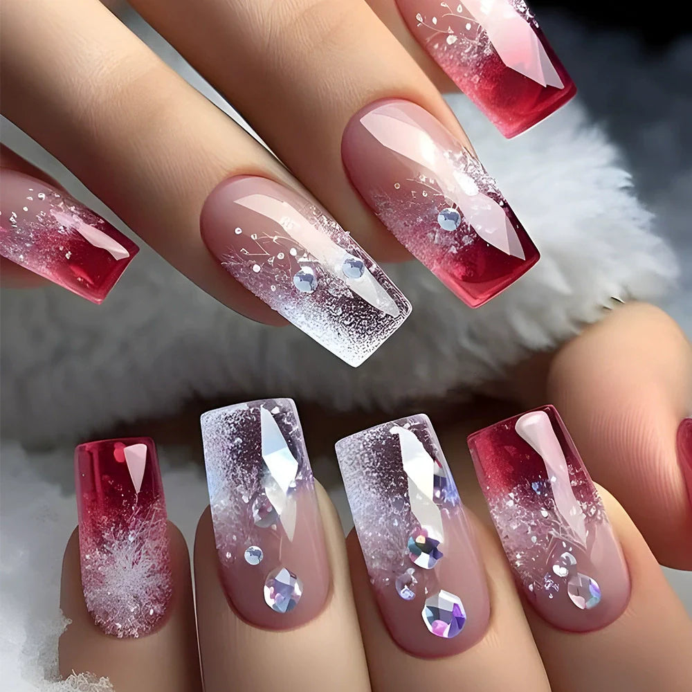 12 Sizes-24 Pcs Press On Nails CZ447-B7