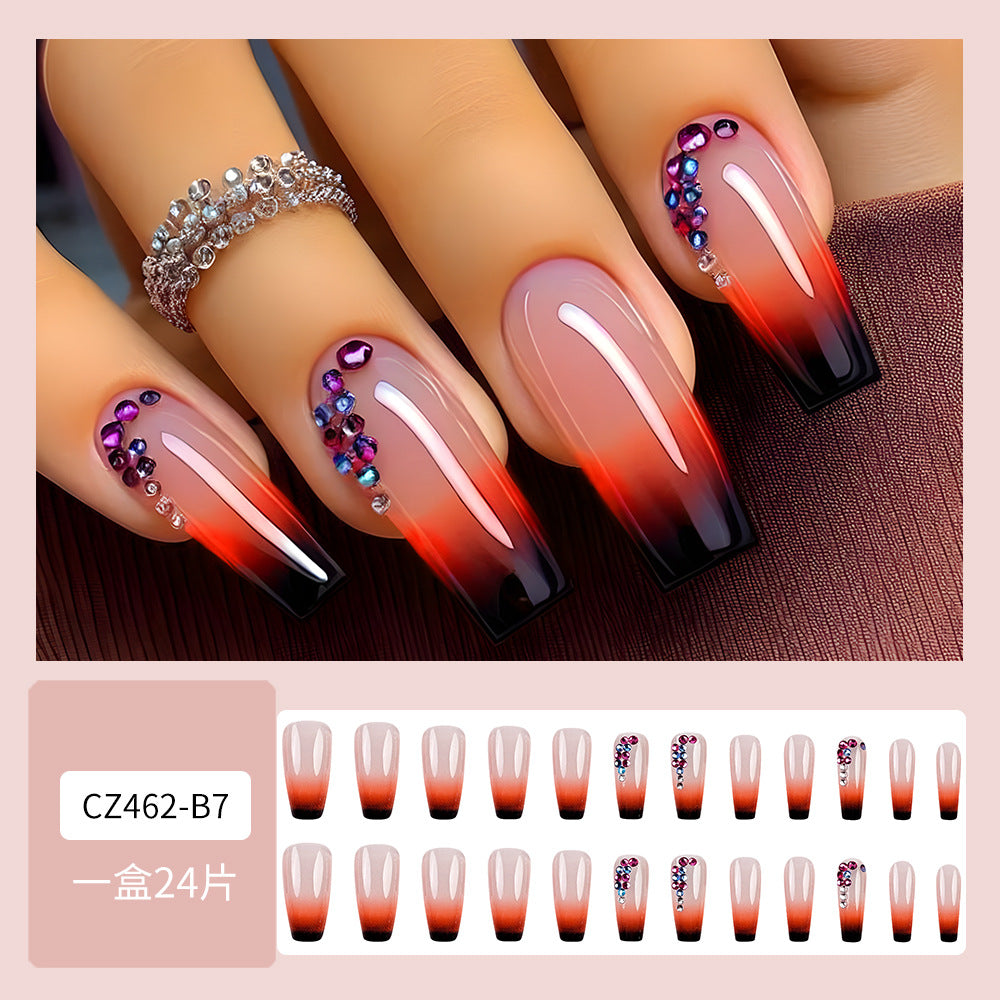 12 Sizes-24 Pcs Press On Nails CZ462-B7