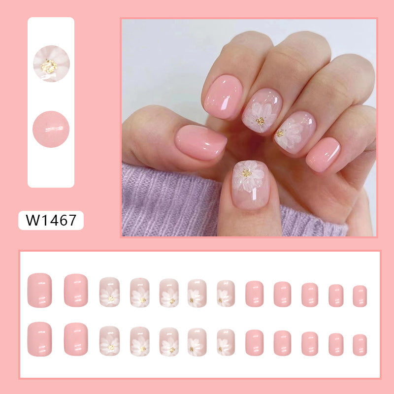 12 Sizes-24 Pcs Press On Nails W1467