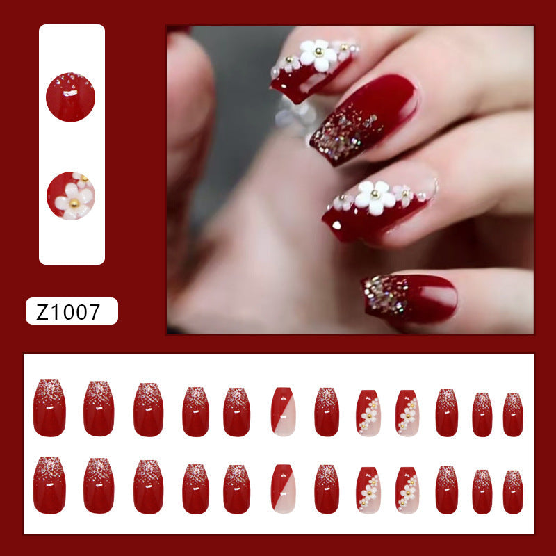 12 Sizes-24 Pcs Press On Nails Z1007
