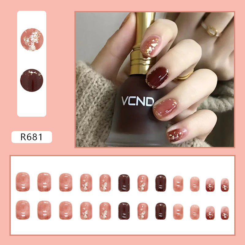 12 Sizes-24 Pcs Press On Nails R681
