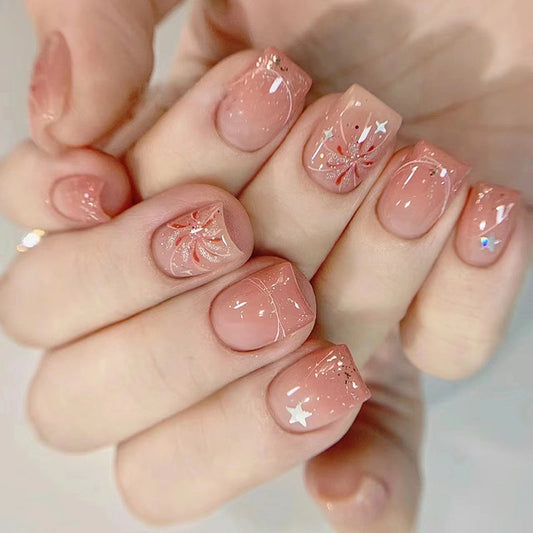 12 Sizes-24 Pcs  Press On Nails R831