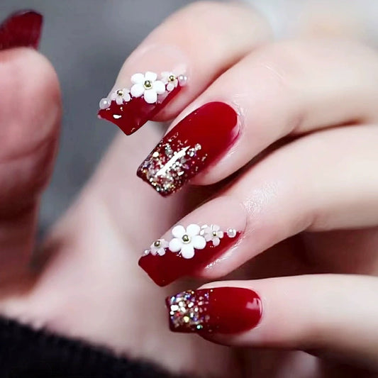 12 Sizes-24 Pcs  Press On Nails Z1007