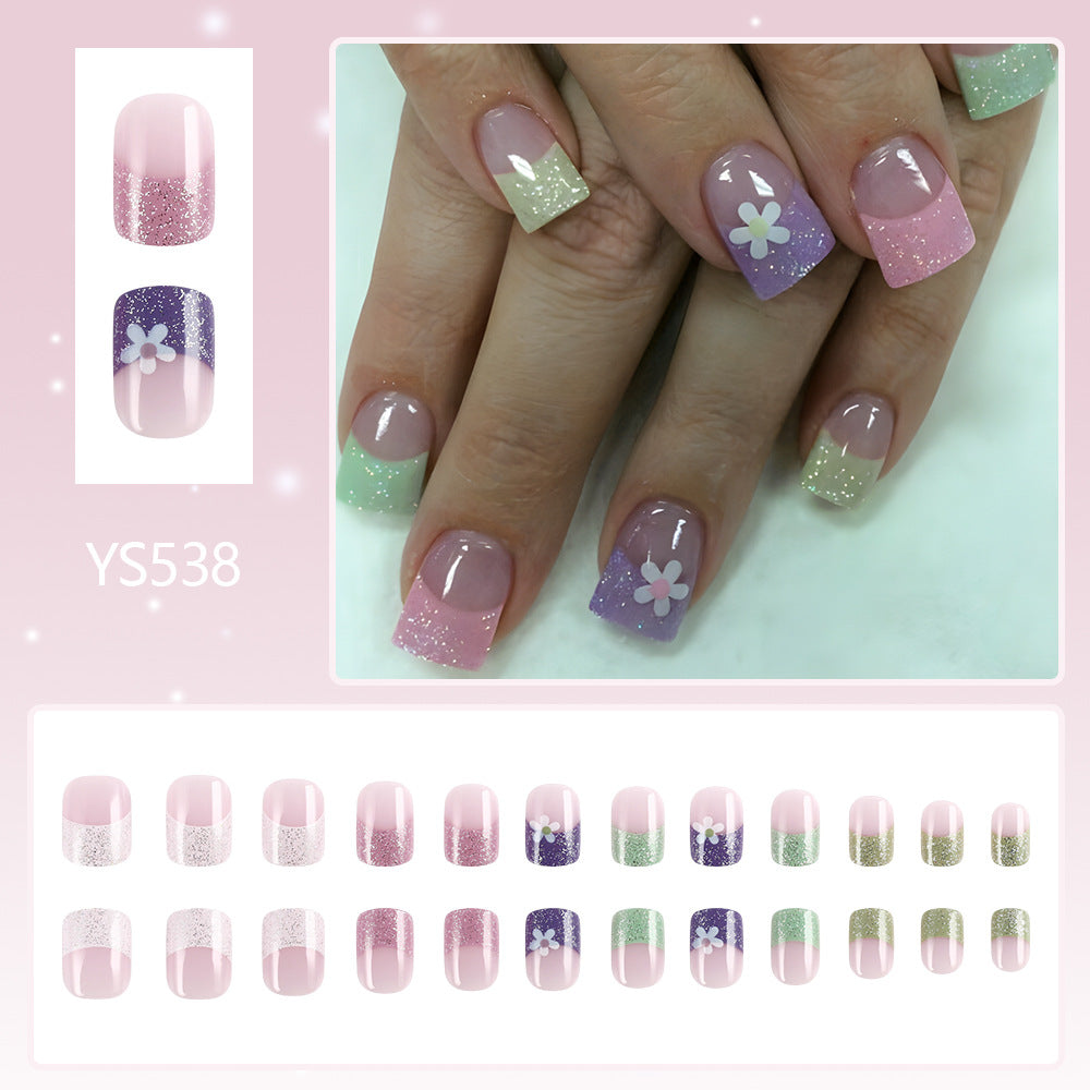 12 Sizes-24 Pcs  Press On Nails YS538