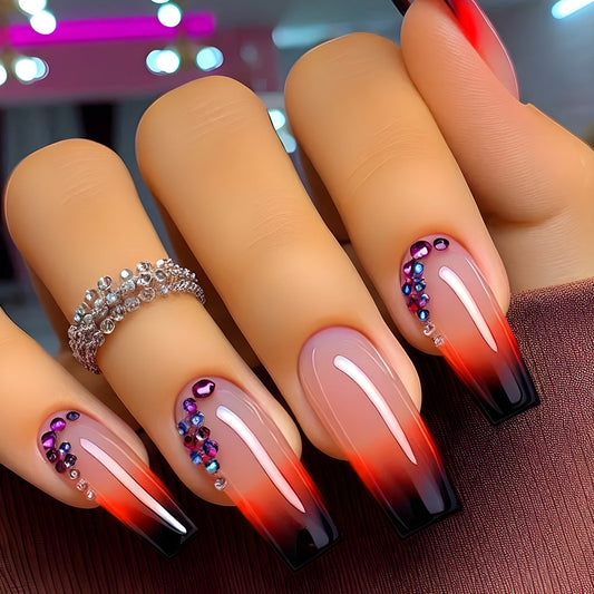 12 Sizes-24 Pcs  Press On Nails CZ462-B7