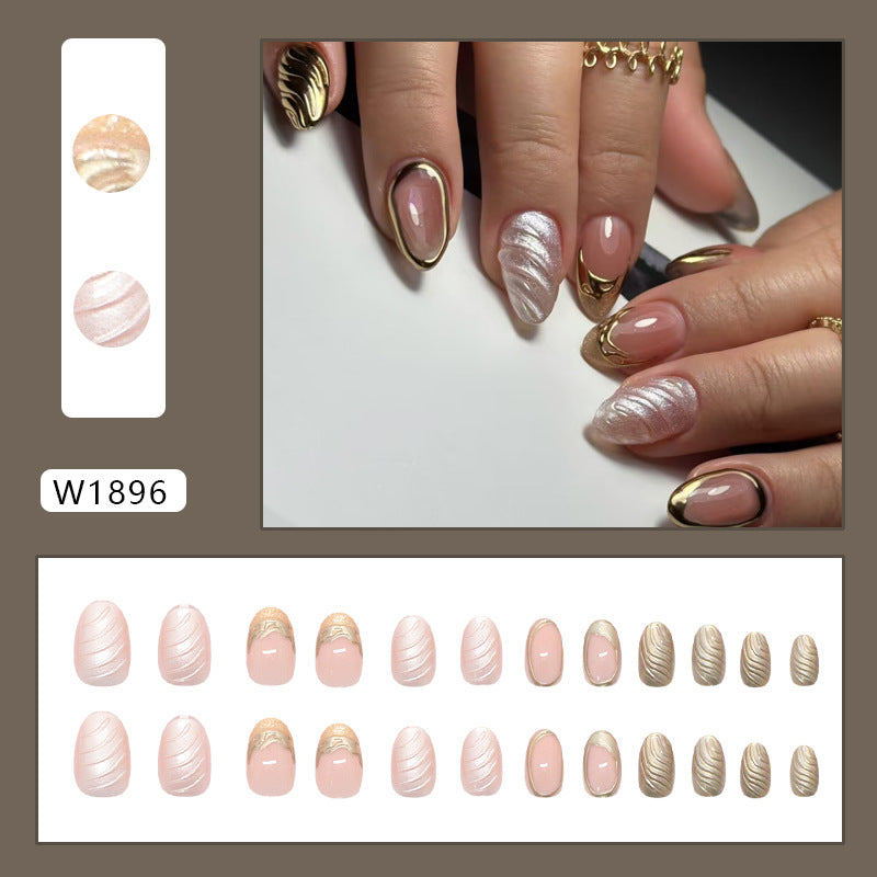 12 Sizes-24 Pcs Press On Nails W1896