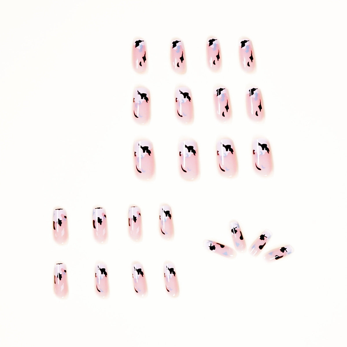 French Glossy Medium Square Press on Nails