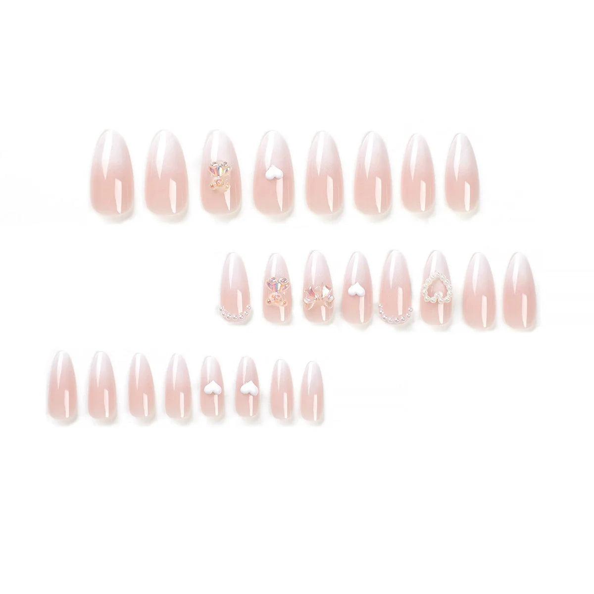 12 Sizes-24 Pcs Press On Nails JP2751