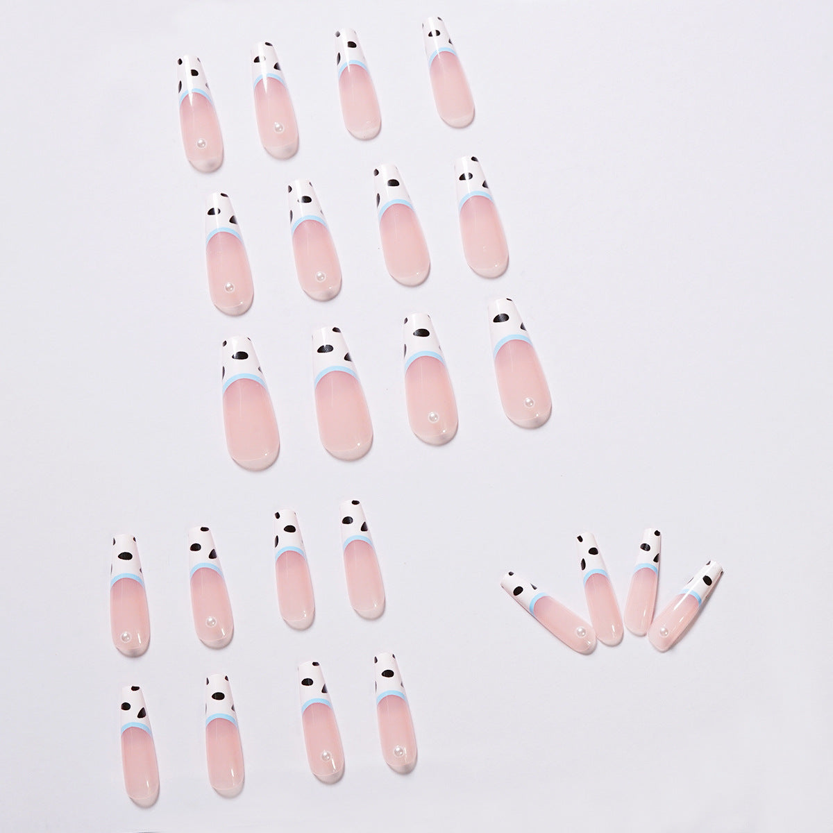 French Glossy Medium Square Press on Nails