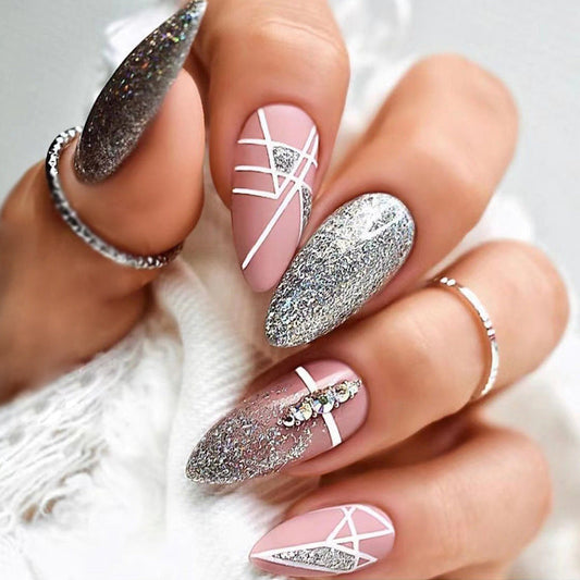 Almond Pink Press on Nails