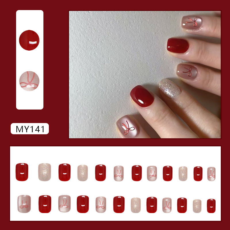 12 Sizes-24 Pcs  Press On Nails MY141
