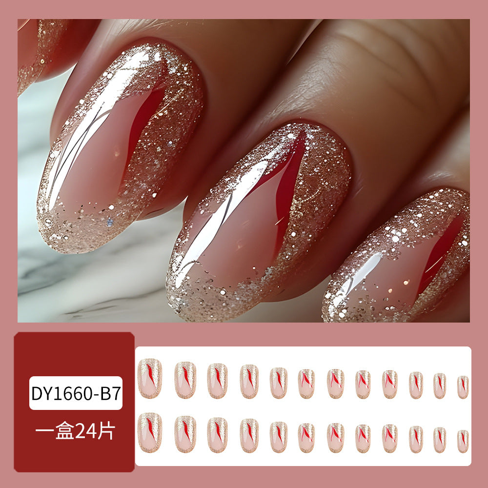 12 Sizes-24 Pcs  Press On Nails DY1660-B7