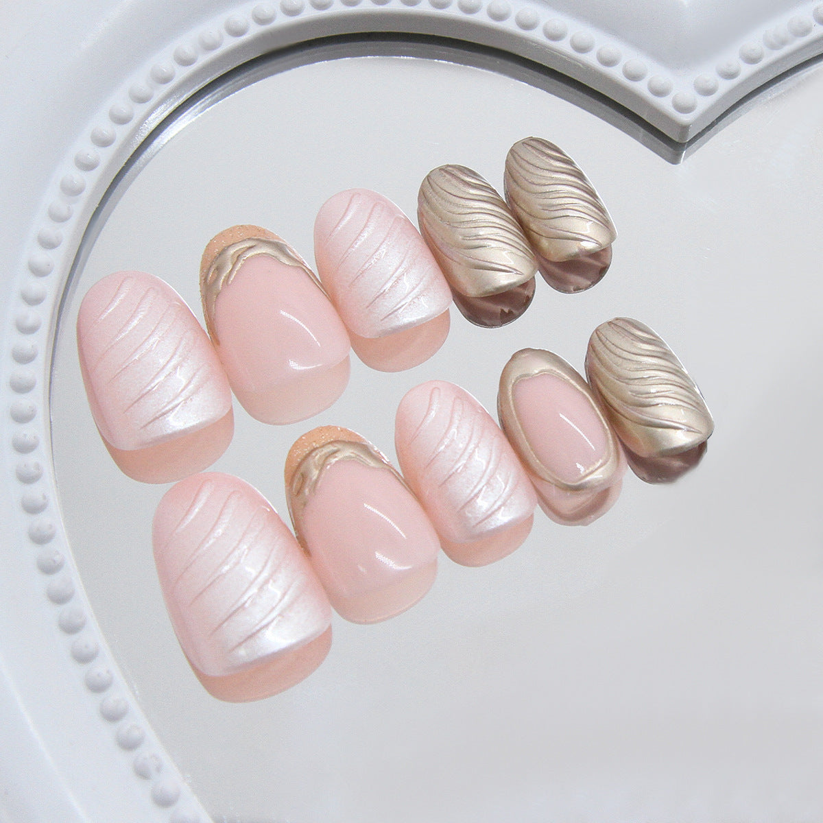 12 Sizes-24 Pcs Press On Nails W1896