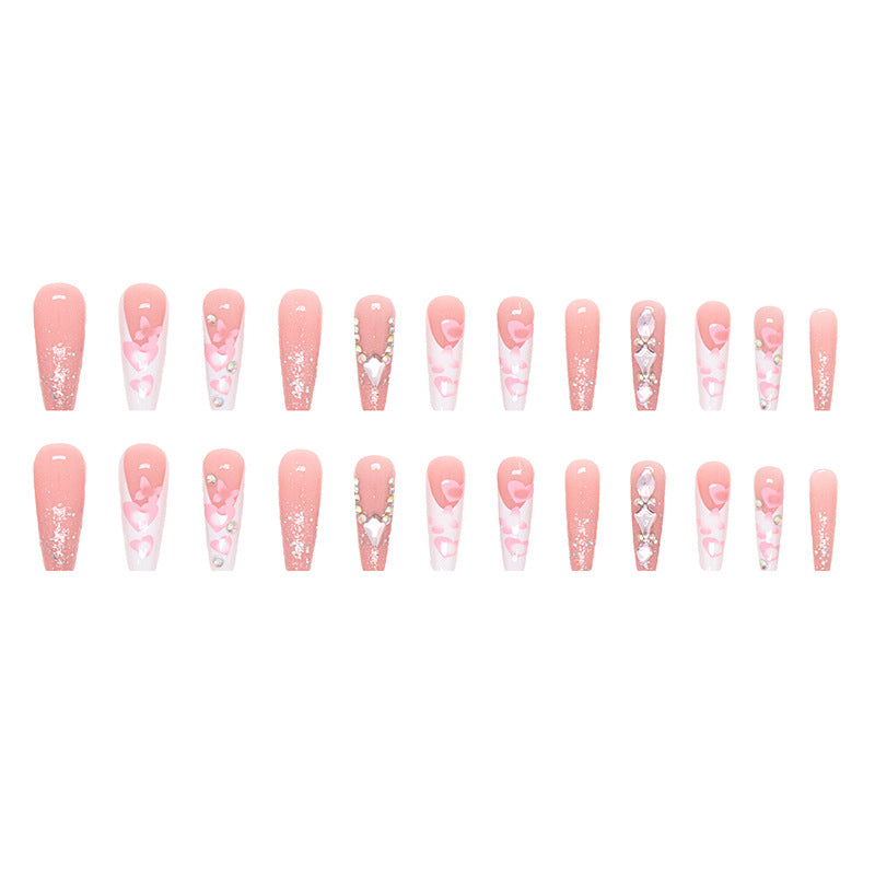 12 Sizes-24 Pcs Press On Nails Z499