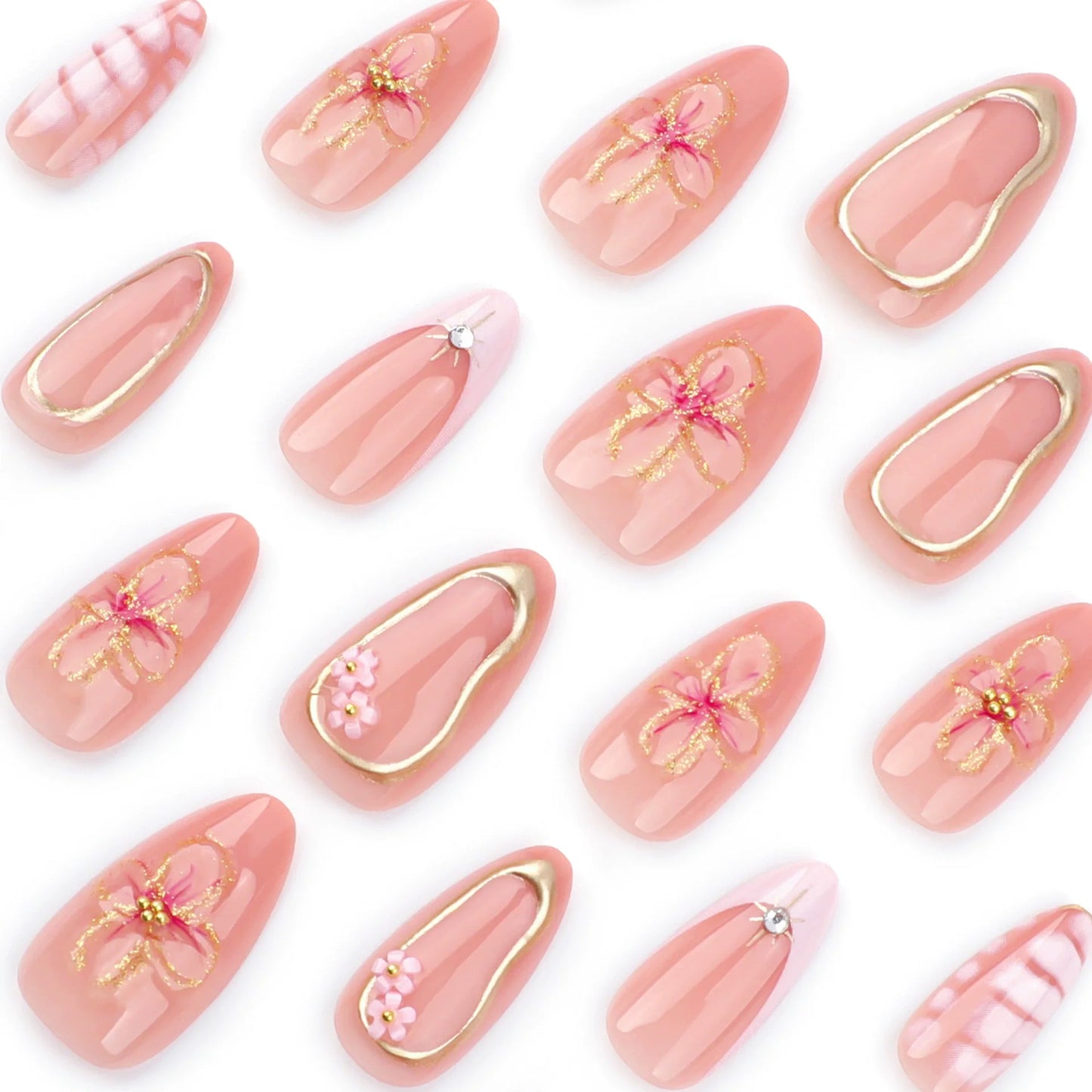 12 Sizes-24 Pcs  Press On Nails JP3514