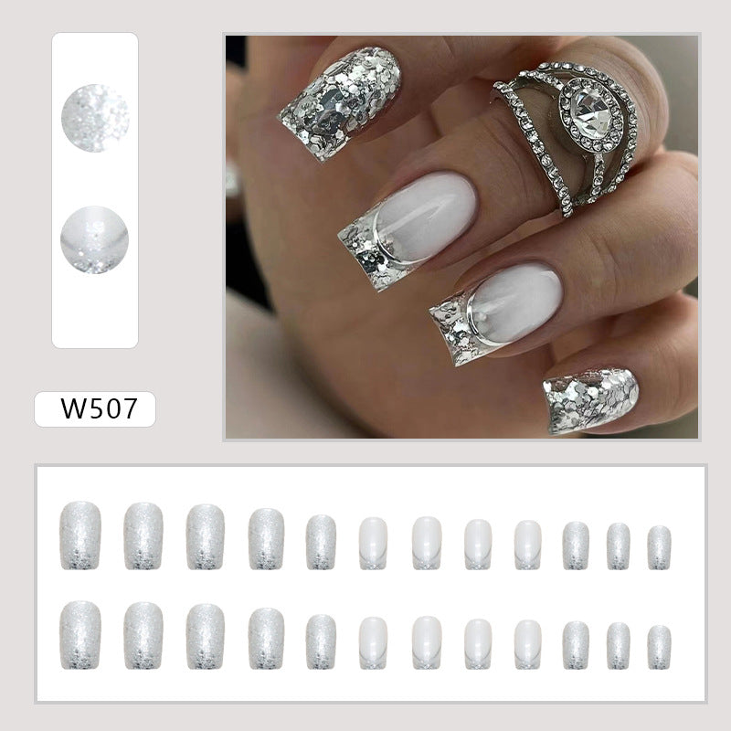 12 Sizes-24 Pcs  Press On Nails W507