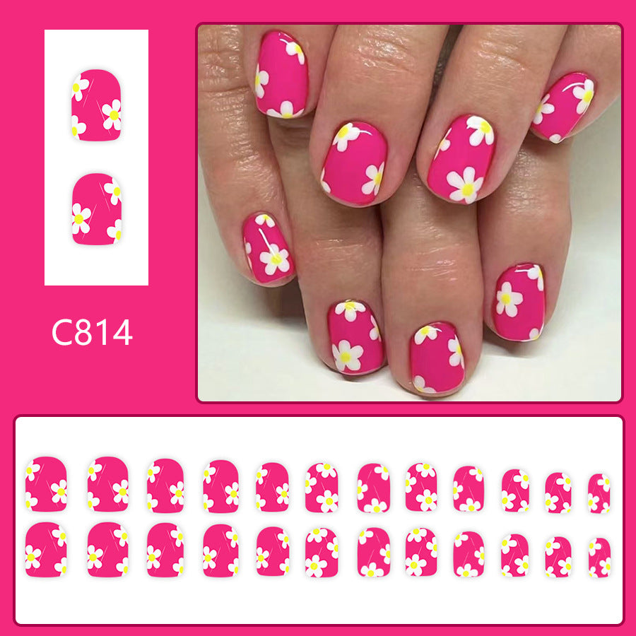 12 Sizes-24 Pcs  Press On Nails C814