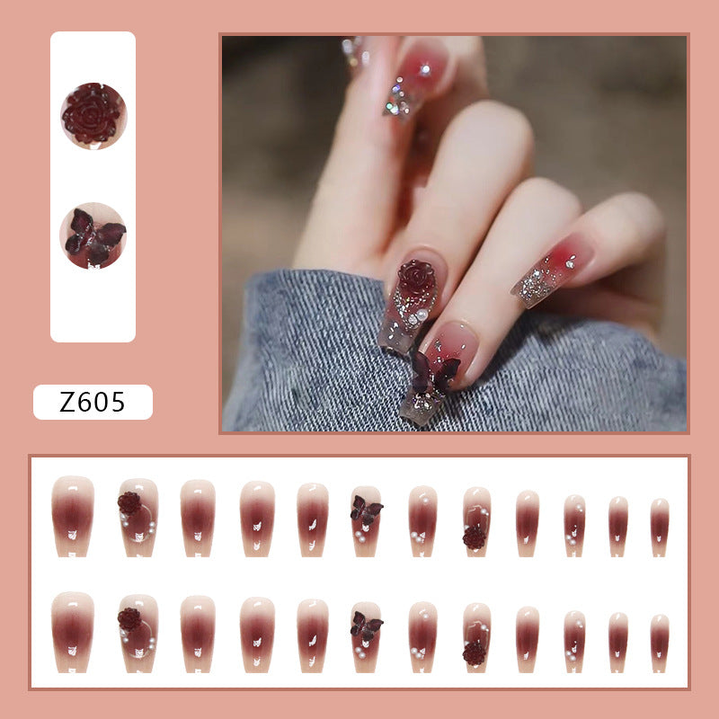 12 Sizes-24 Pcs  Press On Nails Z605